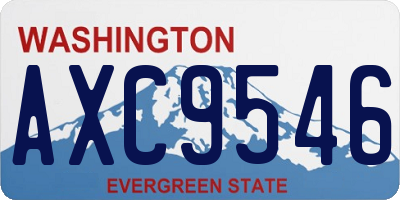 WA license plate AXC9546