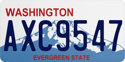 WA license plate AXC9547