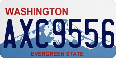 WA license plate AXC9556