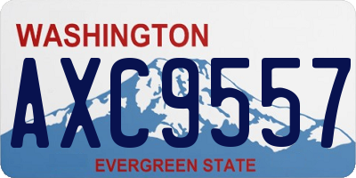 WA license plate AXC9557