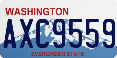 WA license plate AXC9559