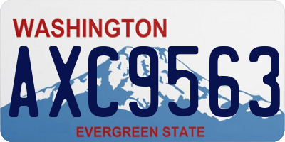 WA license plate AXC9563