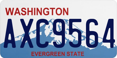 WA license plate AXC9564