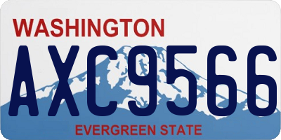 WA license plate AXC9566