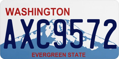WA license plate AXC9572
