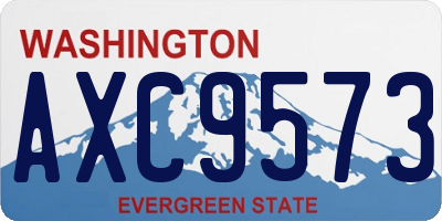 WA license plate AXC9573