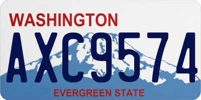 WA license plate AXC9574