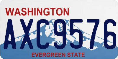 WA license plate AXC9576
