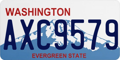 WA license plate AXC9579