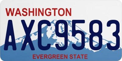 WA license plate AXC9583