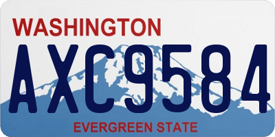 WA license plate AXC9584
