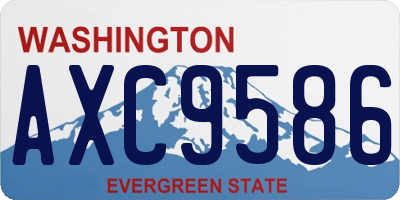 WA license plate AXC9586