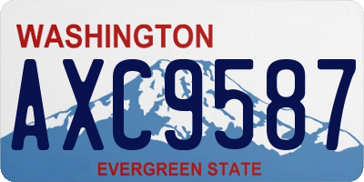 WA license plate AXC9587