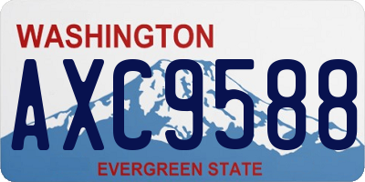 WA license plate AXC9588