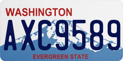WA license plate AXC9589