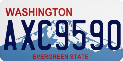 WA license plate AXC9590
