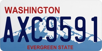 WA license plate AXC9591