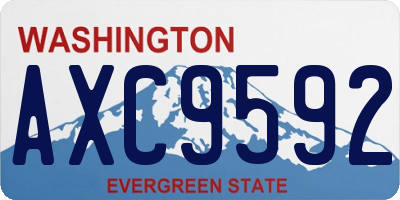 WA license plate AXC9592