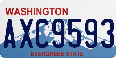 WA license plate AXC9593