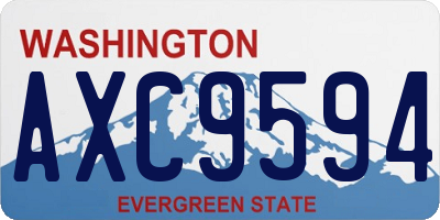 WA license plate AXC9594