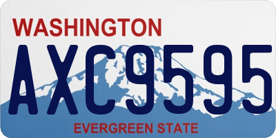 WA license plate AXC9595