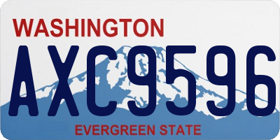 WA license plate AXC9596