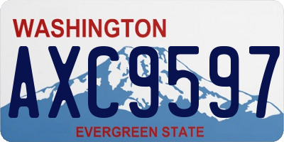 WA license plate AXC9597