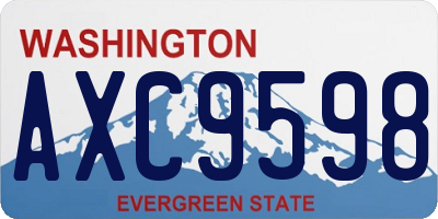 WA license plate AXC9598