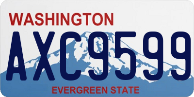 WA license plate AXC9599