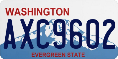 WA license plate AXC9602
