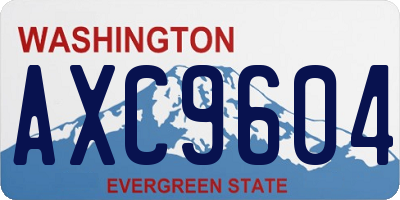 WA license plate AXC9604