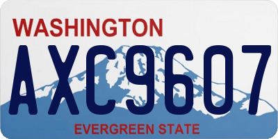WA license plate AXC9607