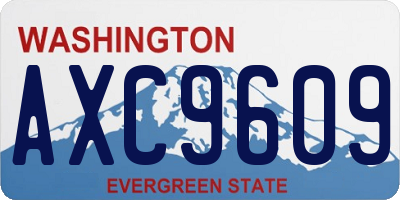 WA license plate AXC9609