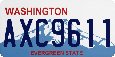 WA license plate AXC9611