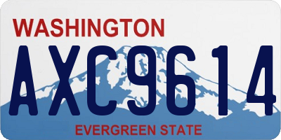 WA license plate AXC9614