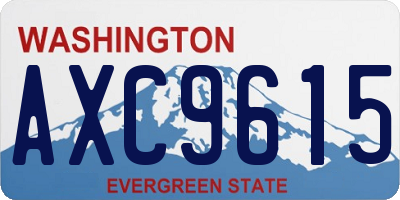 WA license plate AXC9615
