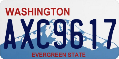 WA license plate AXC9617