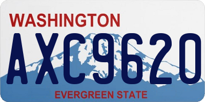 WA license plate AXC9620