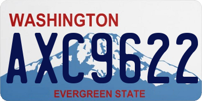 WA license plate AXC9622