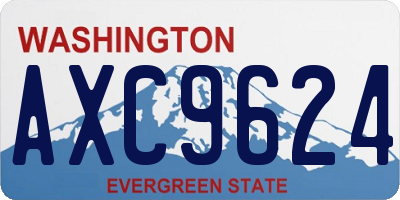 WA license plate AXC9624