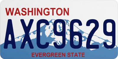 WA license plate AXC9629