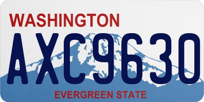 WA license plate AXC9630
