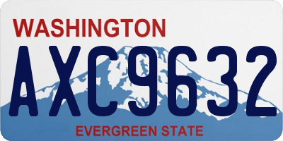 WA license plate AXC9632