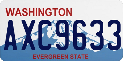 WA license plate AXC9633