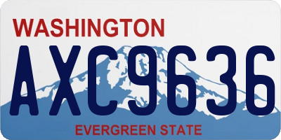 WA license plate AXC9636