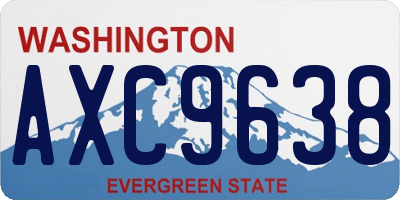 WA license plate AXC9638