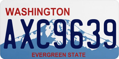 WA license plate AXC9639