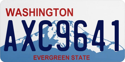 WA license plate AXC9641