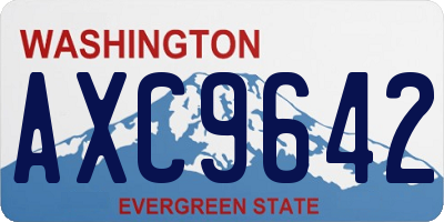WA license plate AXC9642