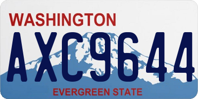 WA license plate AXC9644